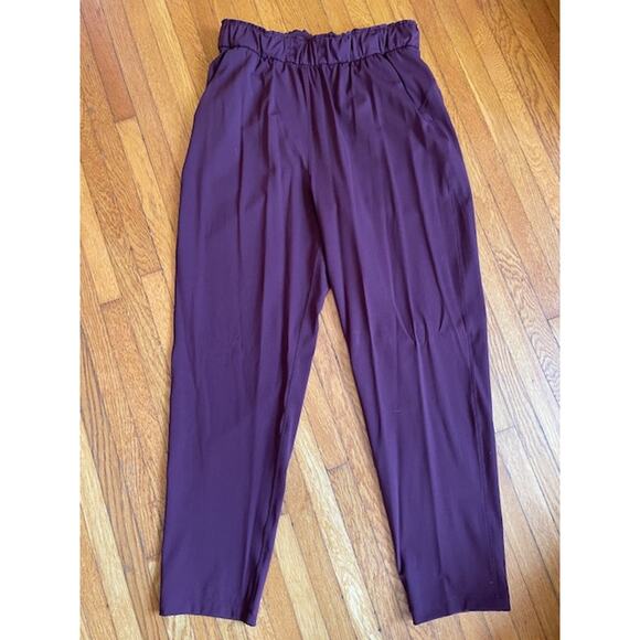 Lululemon Stretch High-Rise Pant 7/8 Length Size 8 Mulled Wine VGUC - Picture 2 of 8